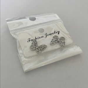 Elegant Silver butterfly Earrings